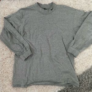 Vintage Mock Neck Grey Nike Long Sleeve